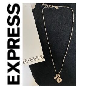 6/$20 EXPRESS Dainty Necklace. silver Tone EUC